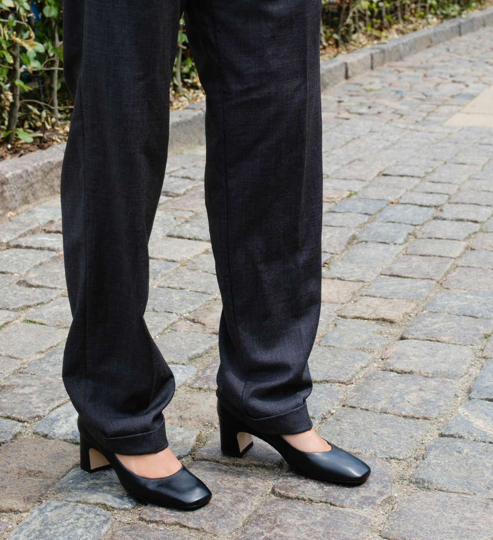 Audrey 55 pumps, sort læder