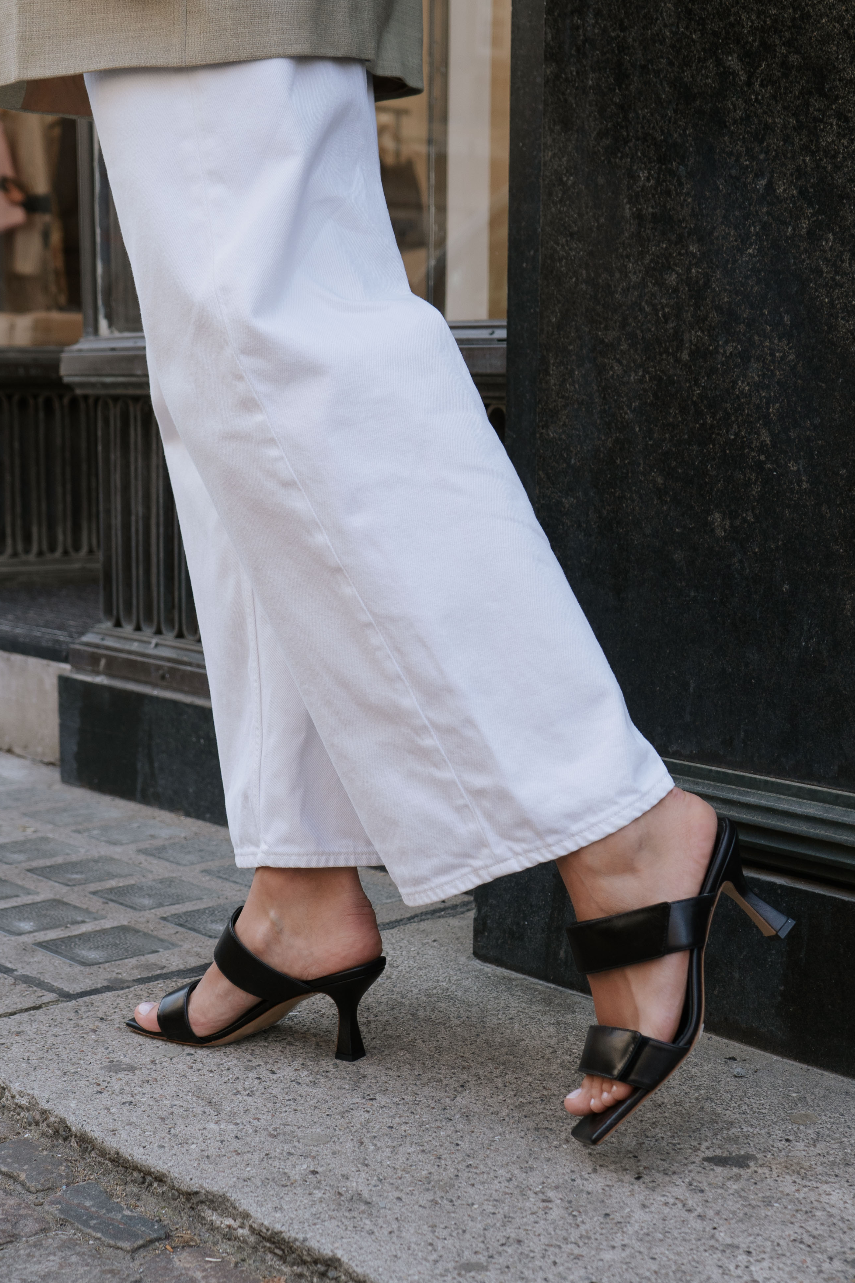 Ilina 70 sandaler, sort læder