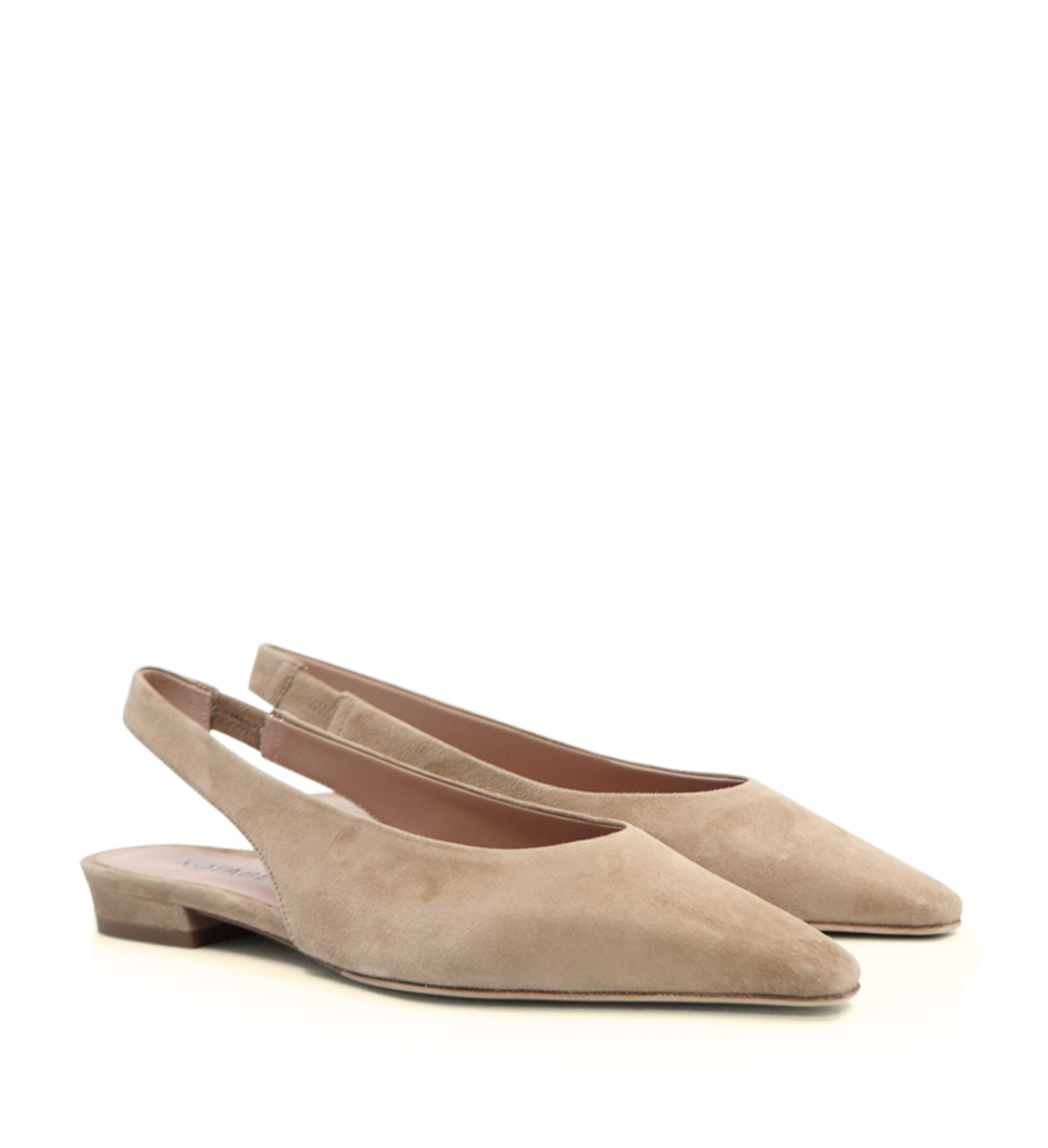 Gisella slingback ballerina, camel suede