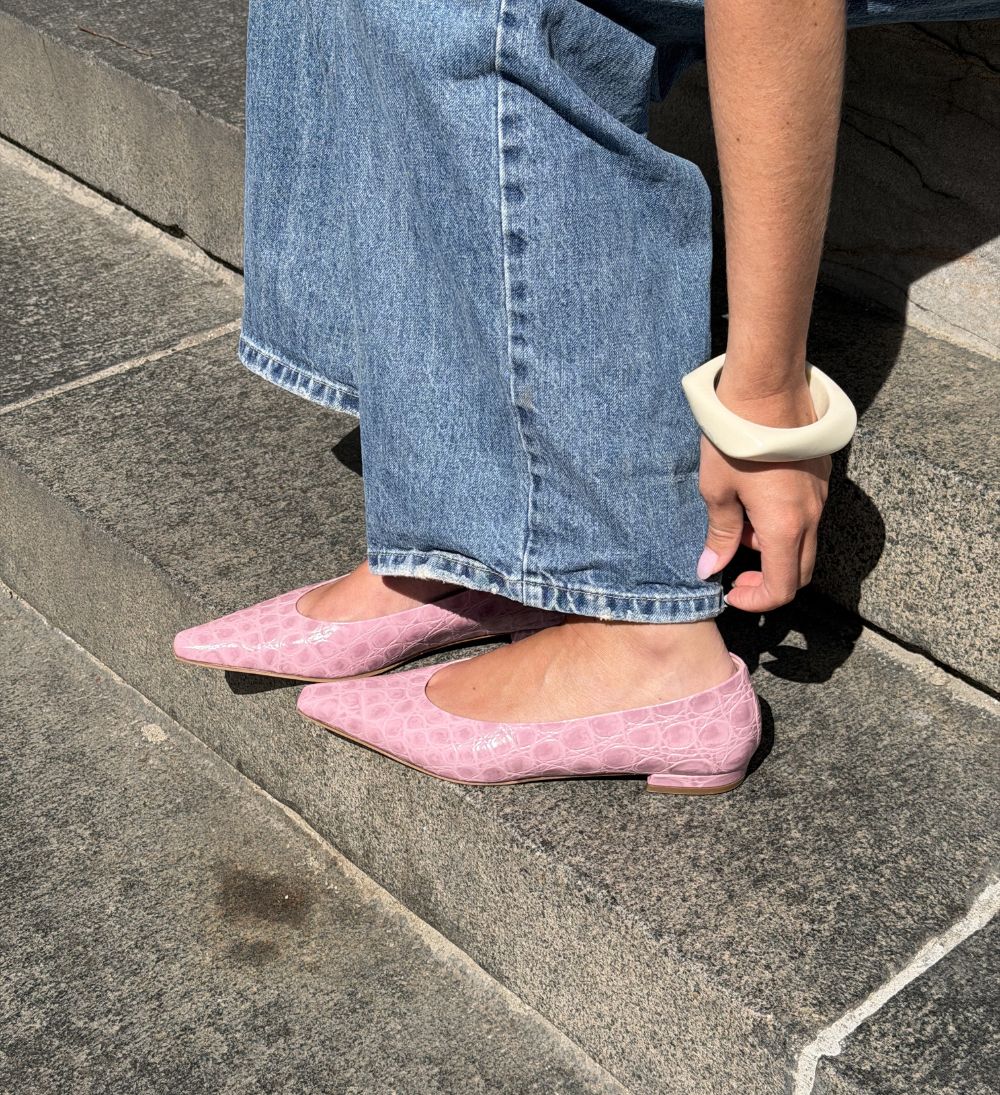 Gisla ballerina, pink croco