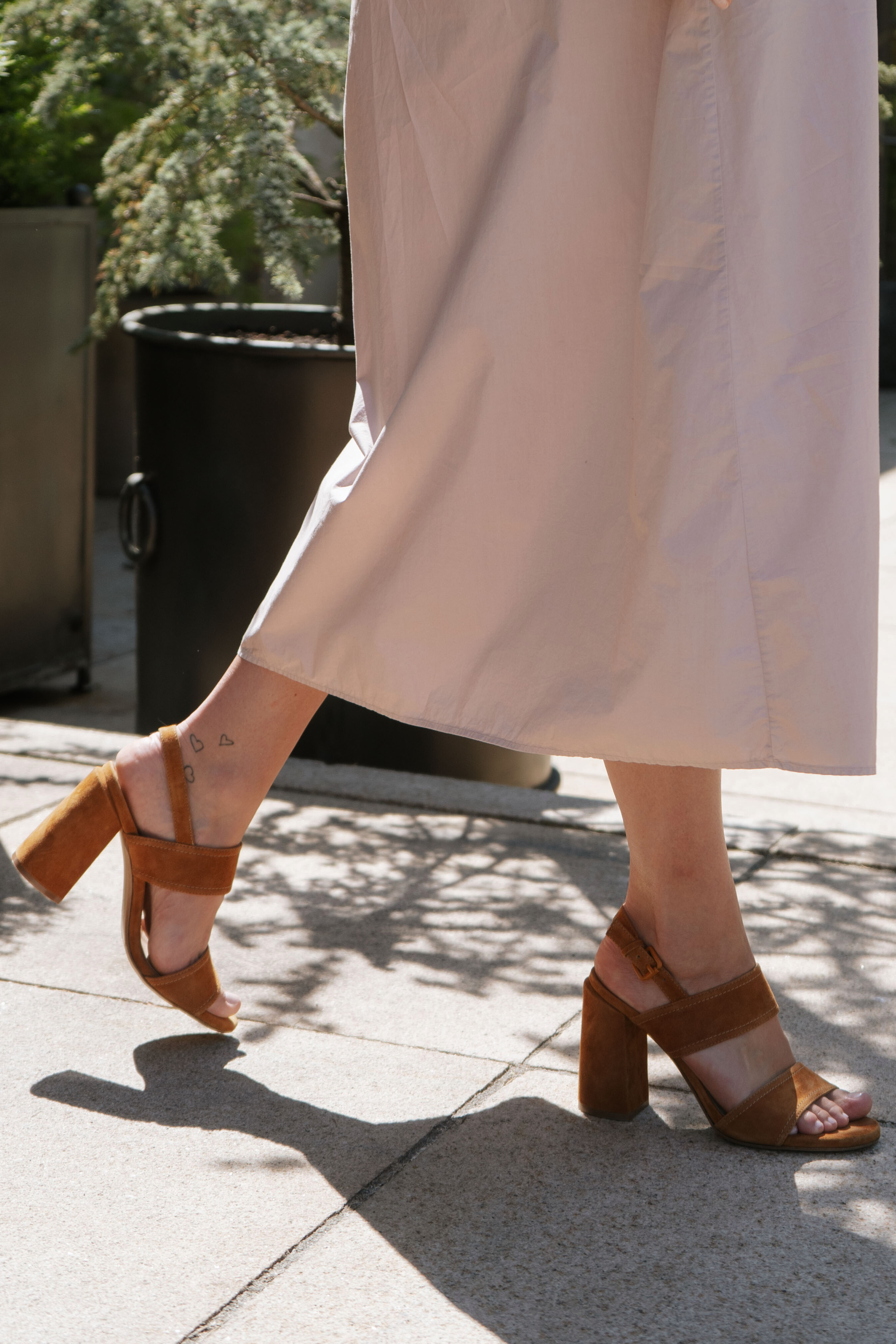 Agnesca 90 sandaler, brun ruskind