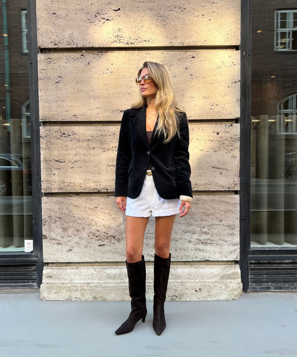 Flavia 50 støvler, mørkebrun ruskind