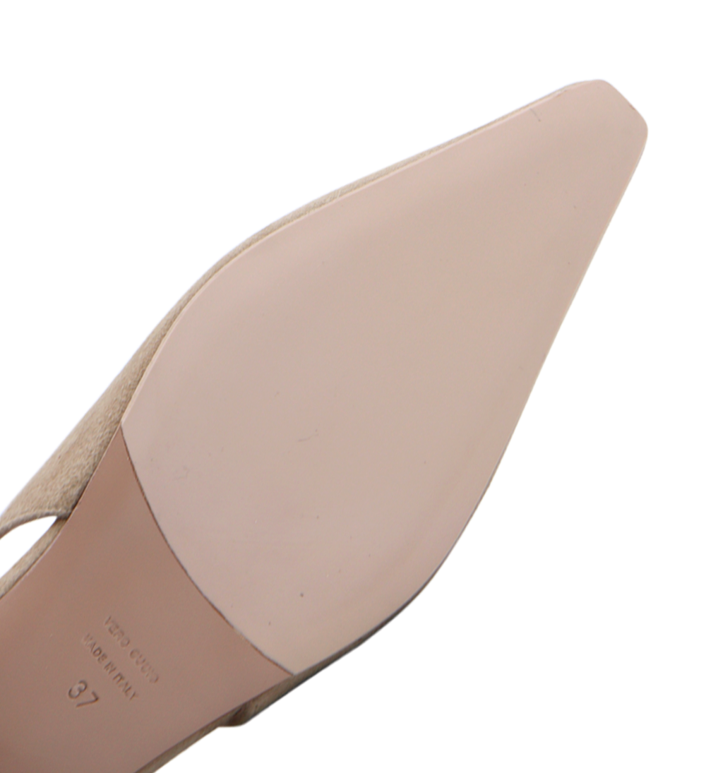 Gisella slingback ballerina, camel suede
