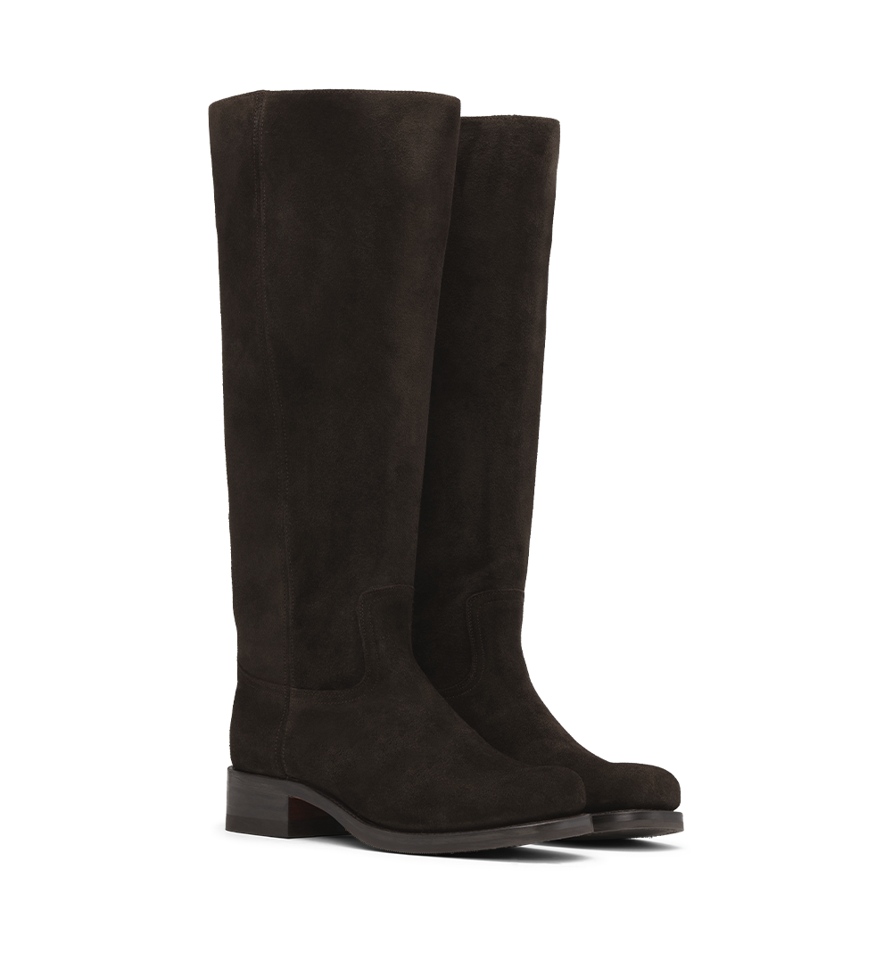 Achilla boots, dark brown leather
