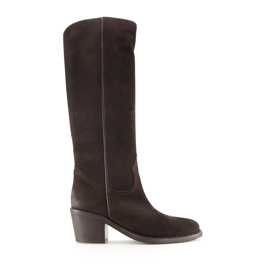 Ancy 50 støvler, mørkebrun ruskind