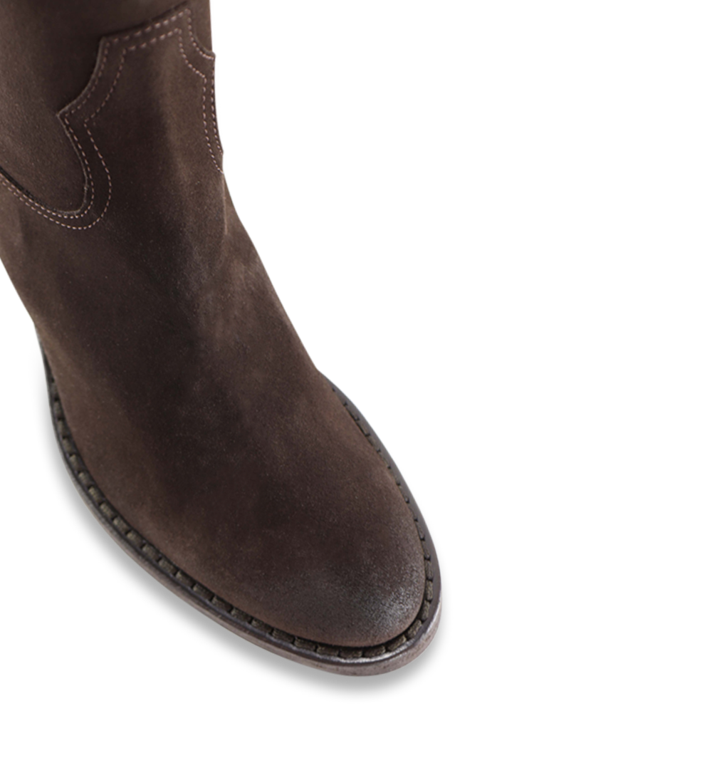 Ancy 50 støvler, mørkebrun ruskind