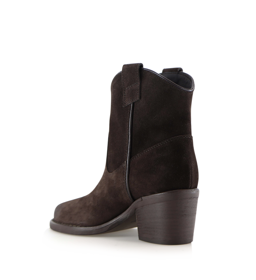 Anna 50 støvler, mørkebrun ruskind