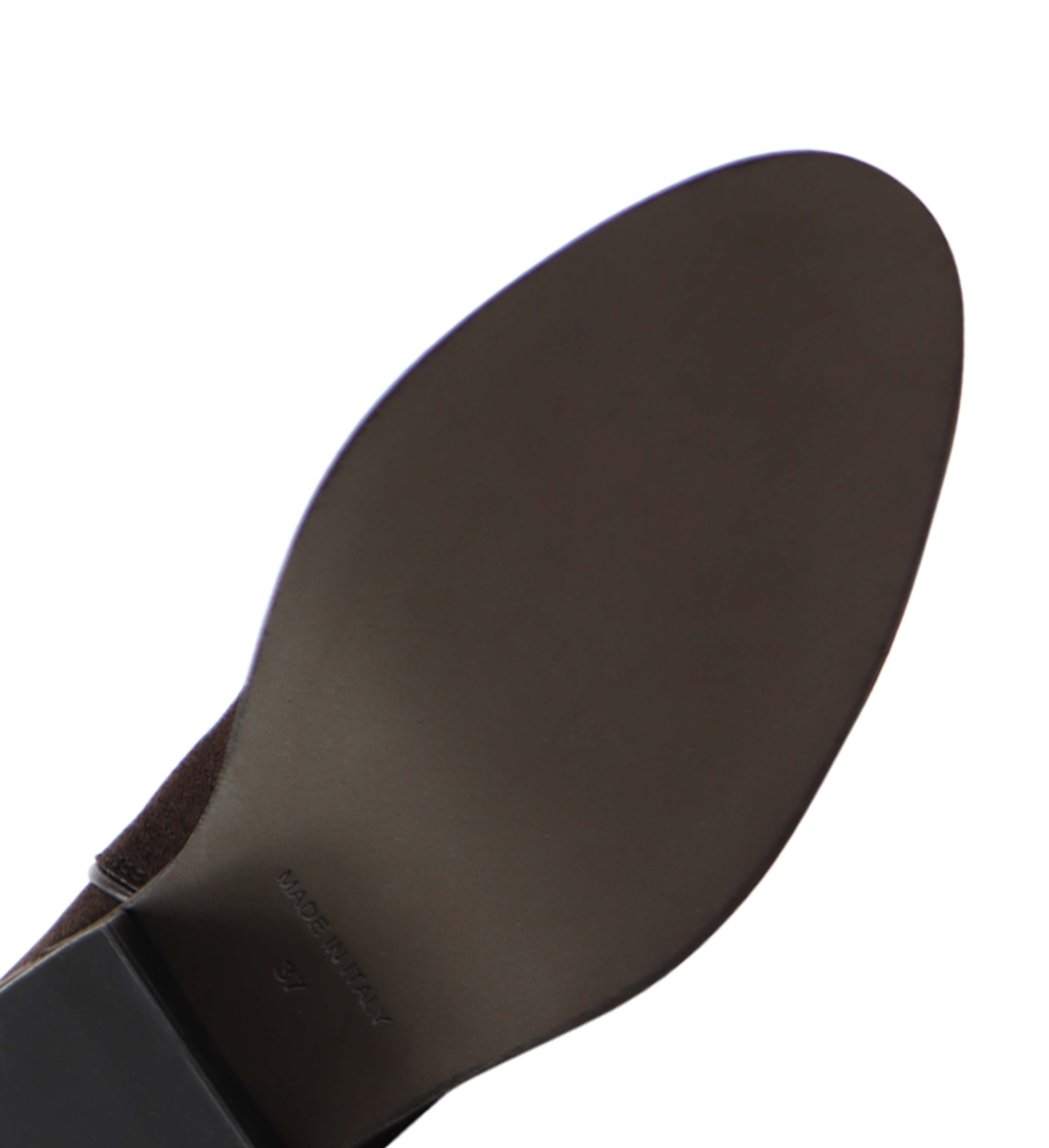 Anna 50 støvler, mørkebrun ruskind