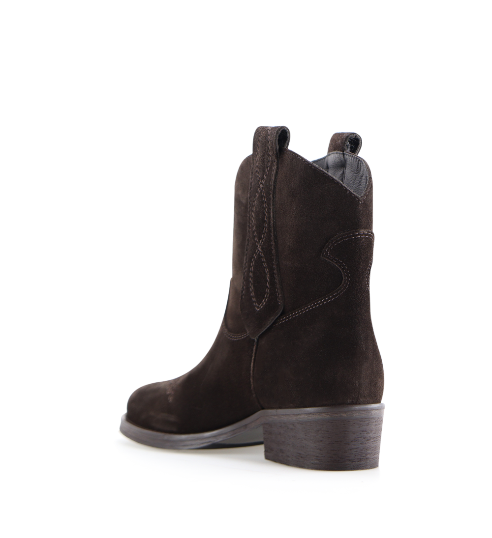 Anne støvler, mørkebrun ruskind