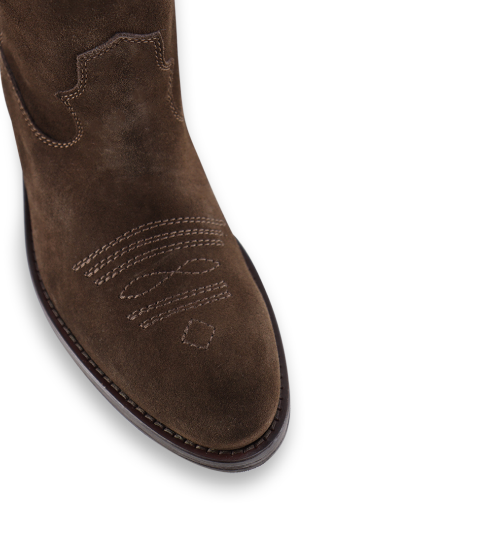 Anne støvler, mørkebrun ruskind