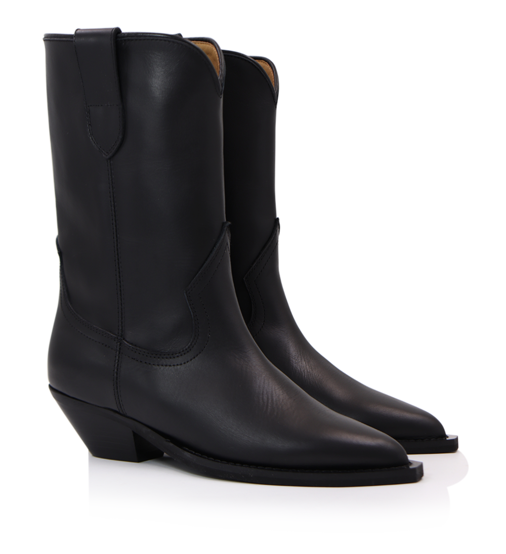 Arlette cowboy boots, black leather