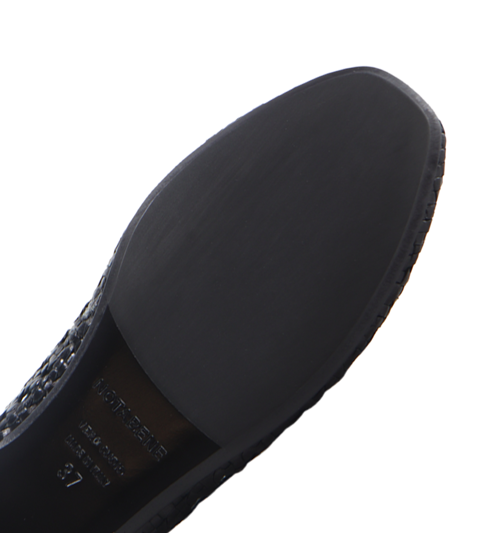 Capri II ballerina, sort læder