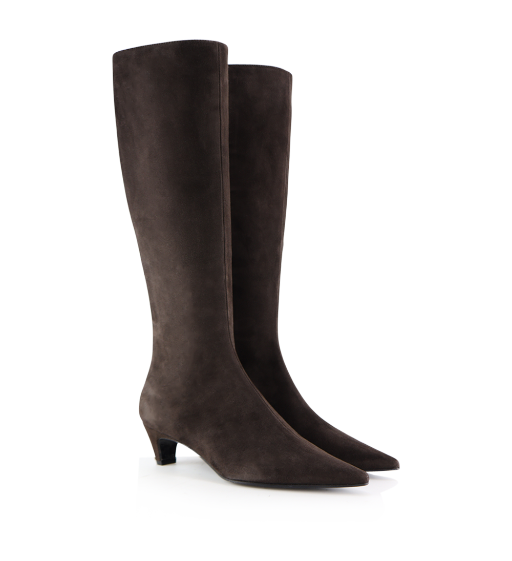 Brenda 45 støvler, mørkebrun ruskind