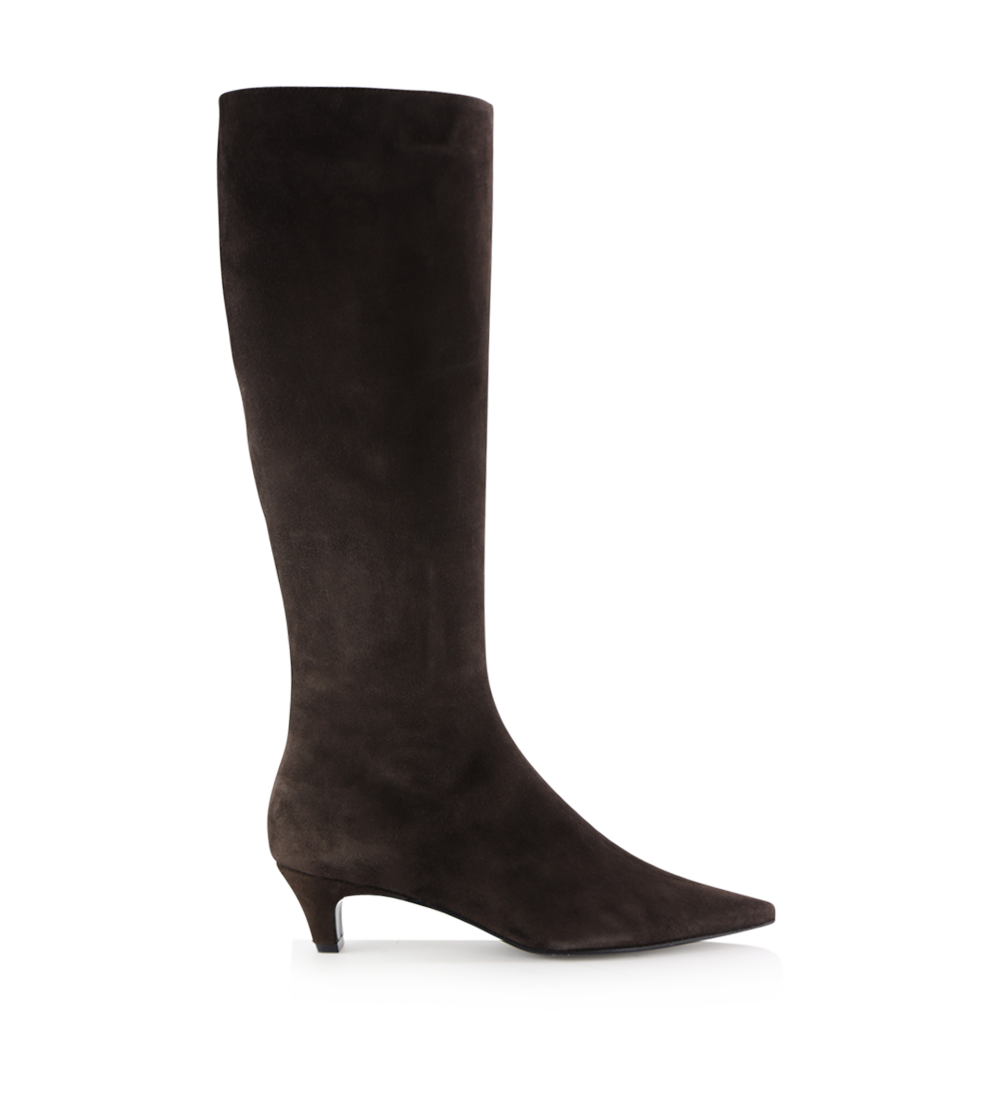 Brenda 45 støvler, mørkebrun ruskind