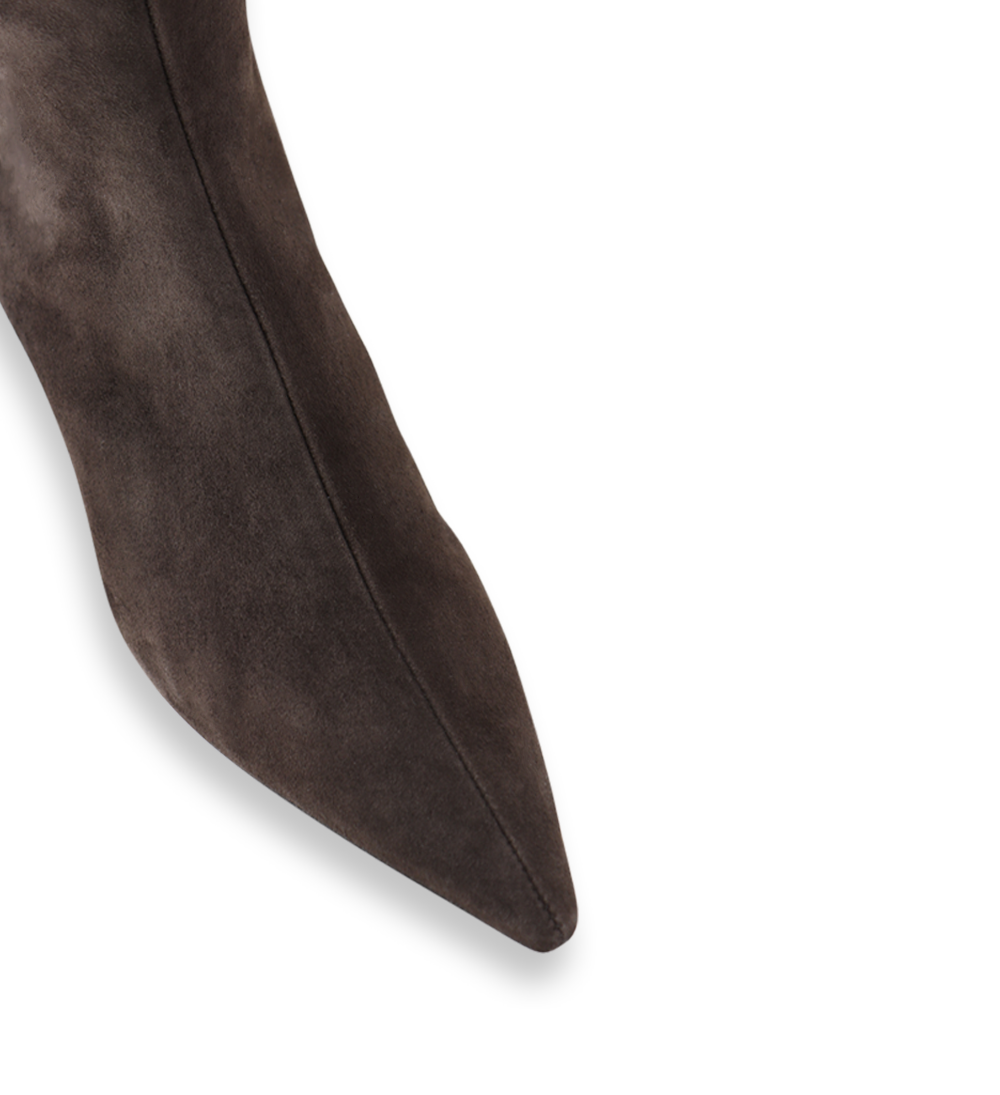 Brenda 45 støvler, mørkebrun ruskind