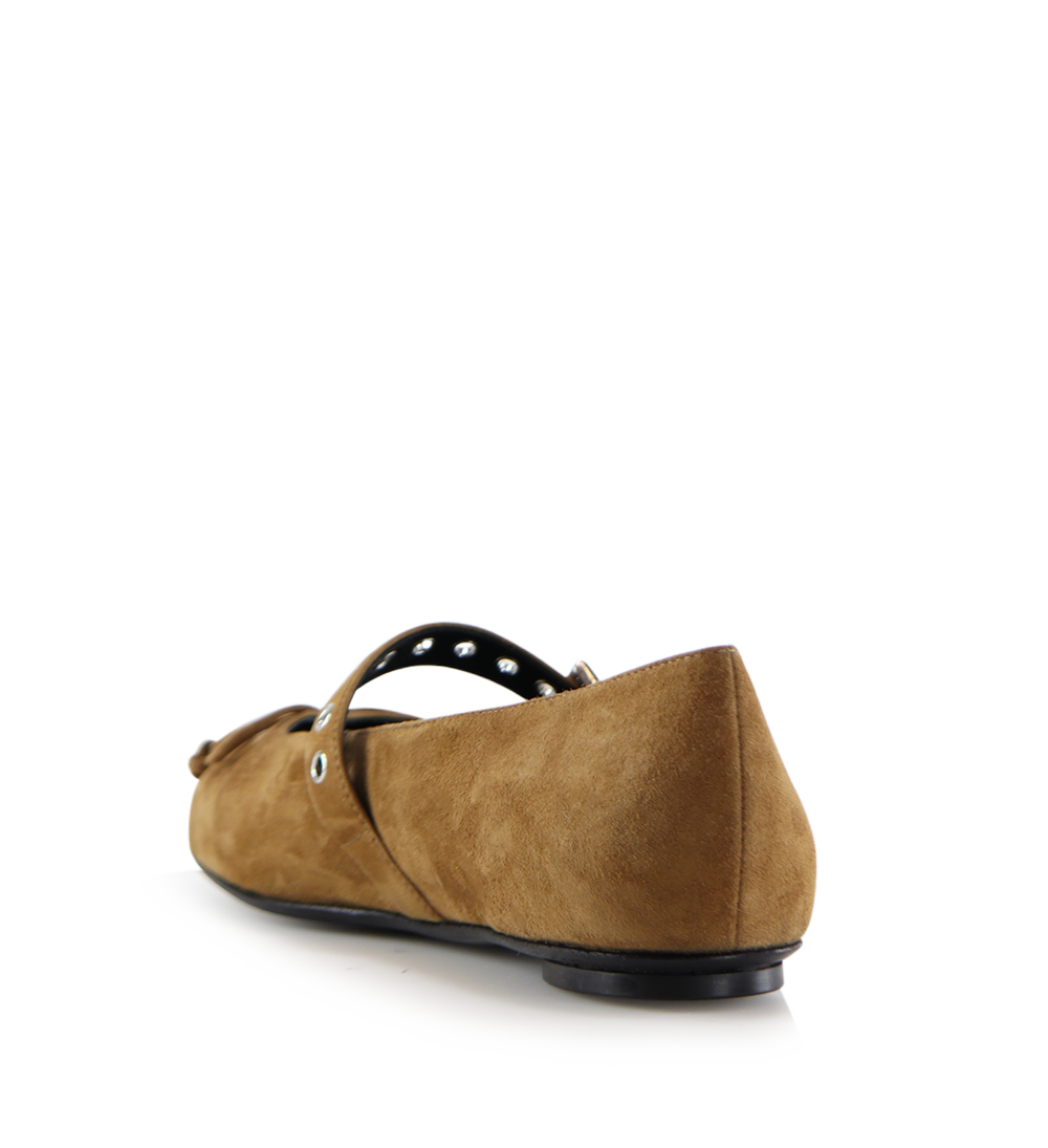 Béatrice ballerina, brun ruskind