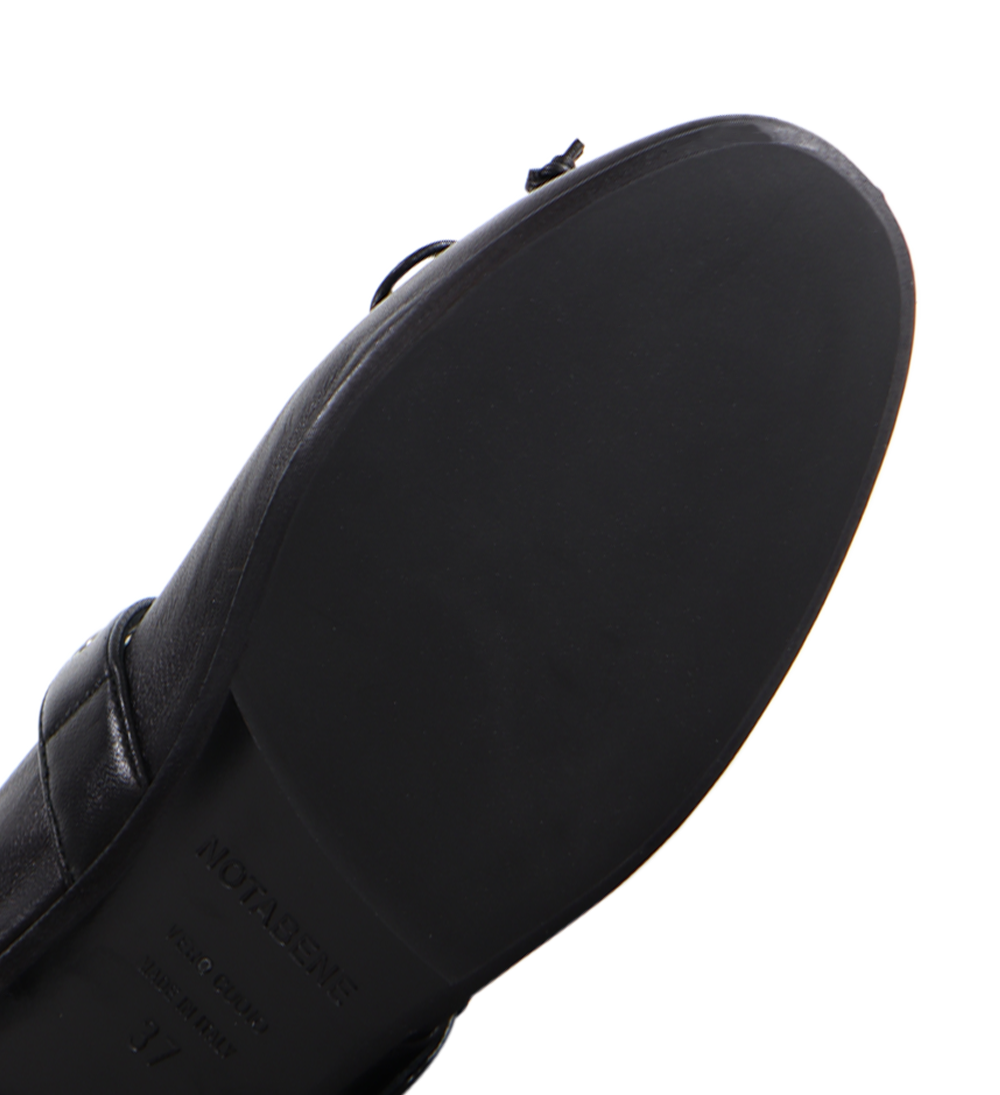 Béatrice ballerina, sort læder