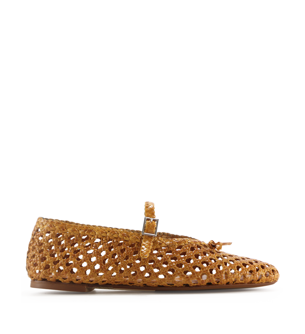 Ischia ballerina, yellow leather