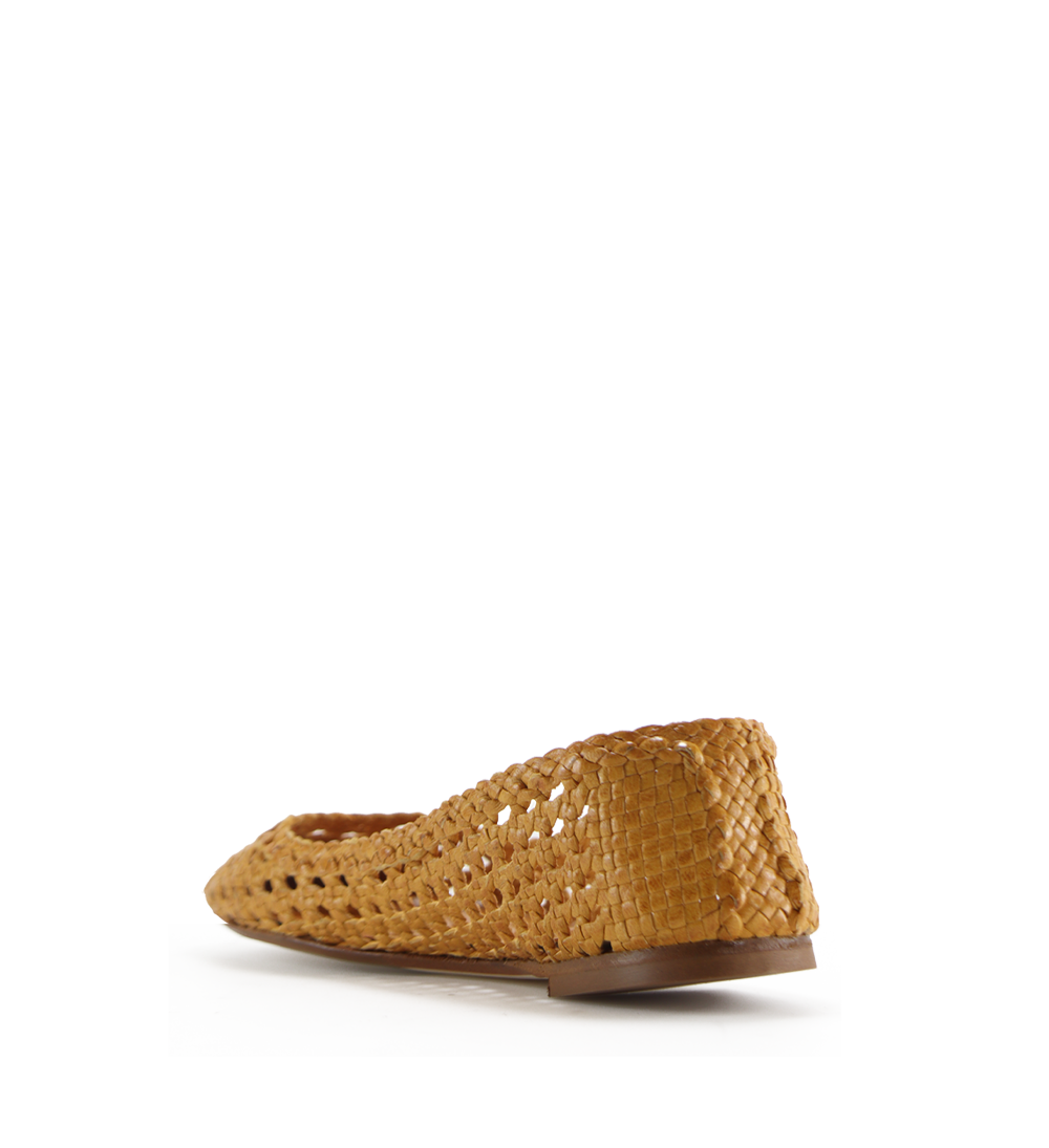 Capri II ballerina, gul læder
