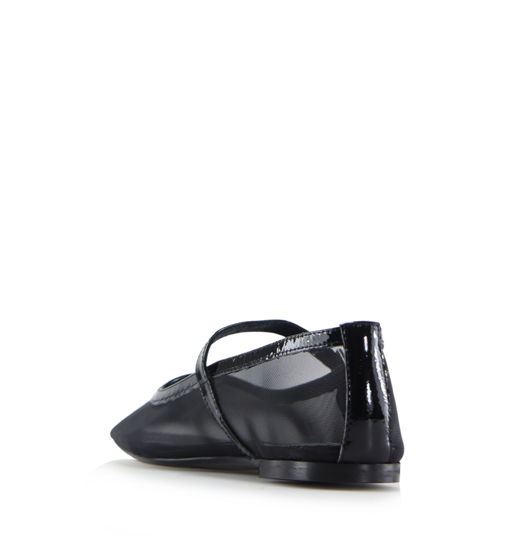 Carmilla ballerina, sort mesh