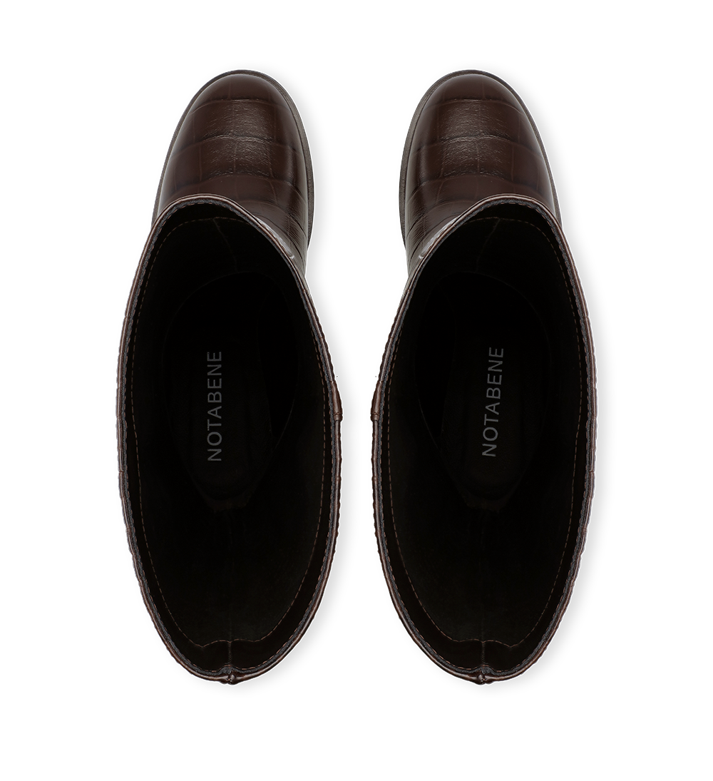 Celeste 60 støvler, mørkebrun croco