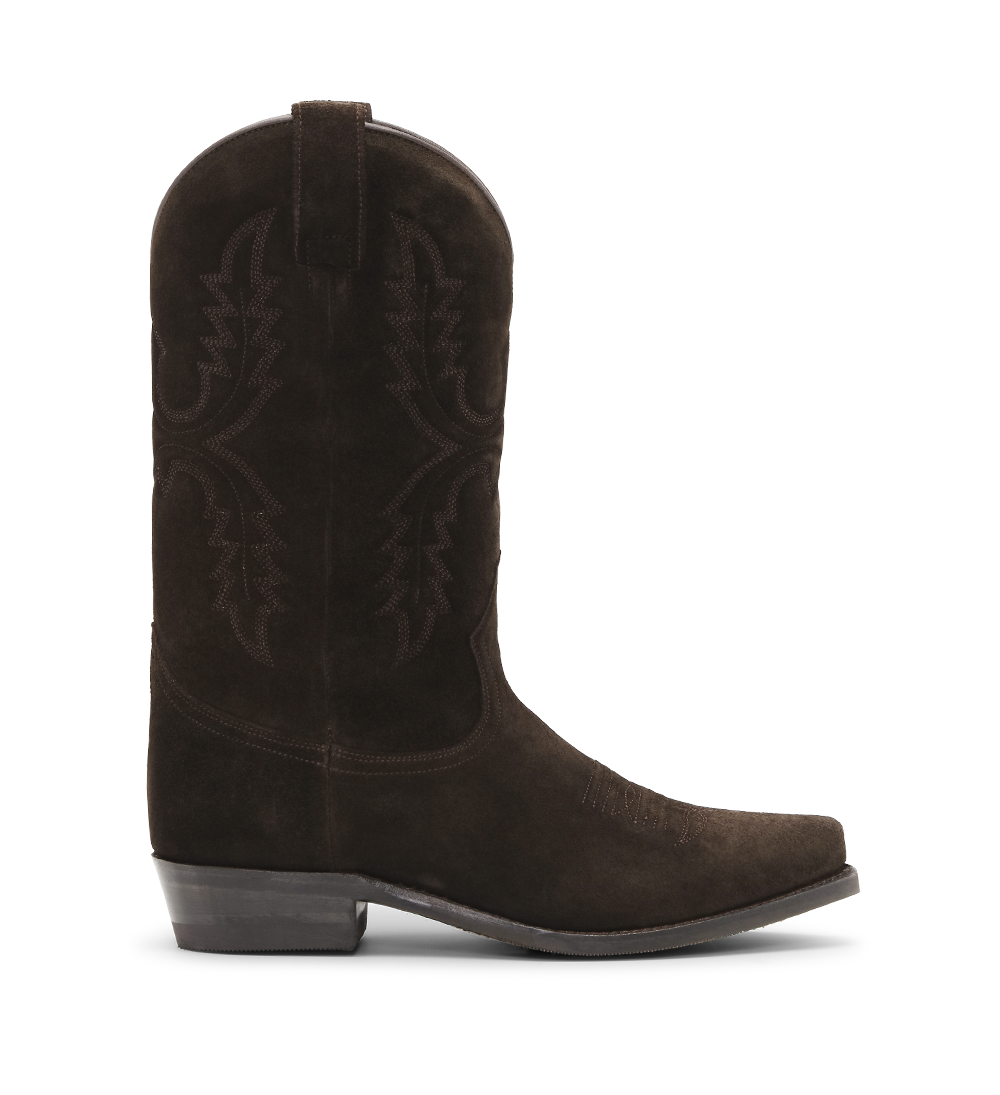 Diego 30 cowboy boots, dark brown suede