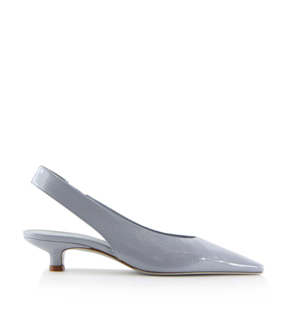 Eleonora 35 slingback stiletter, Ice Blue lak