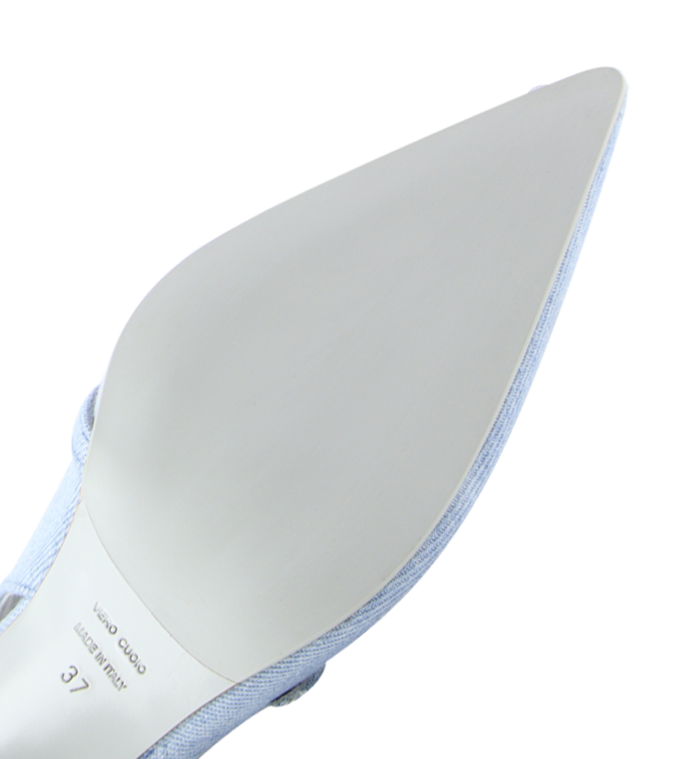 Elina 50 slingback stilettos, jeans