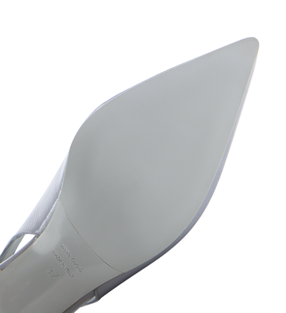 Elisa 50 slingback stiletter, ice blue lak