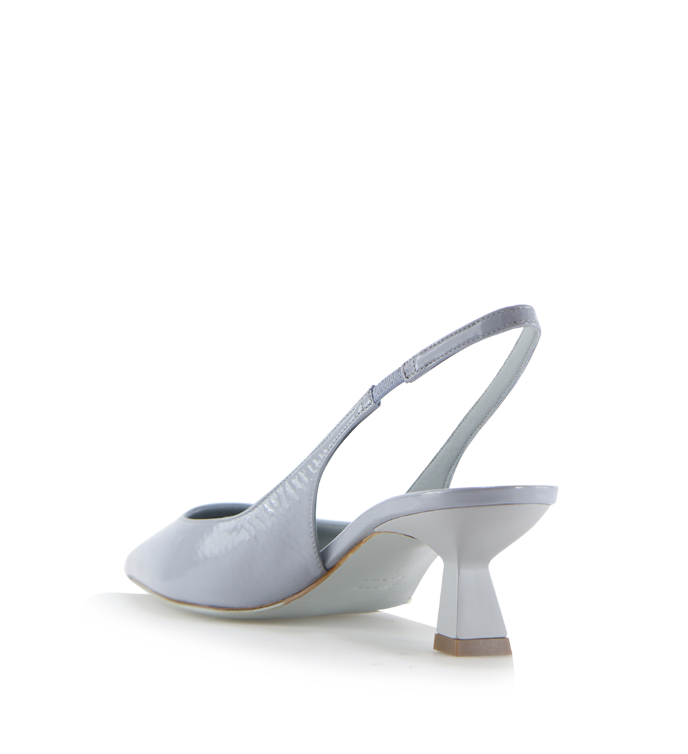Elisa 50 slingback stiletter, ice blue lak