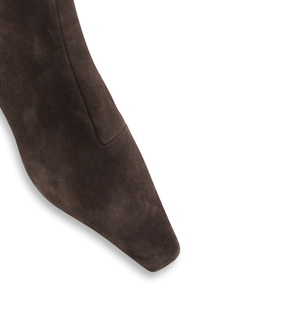 Elly 35 støvler, mørkebrun ruskind