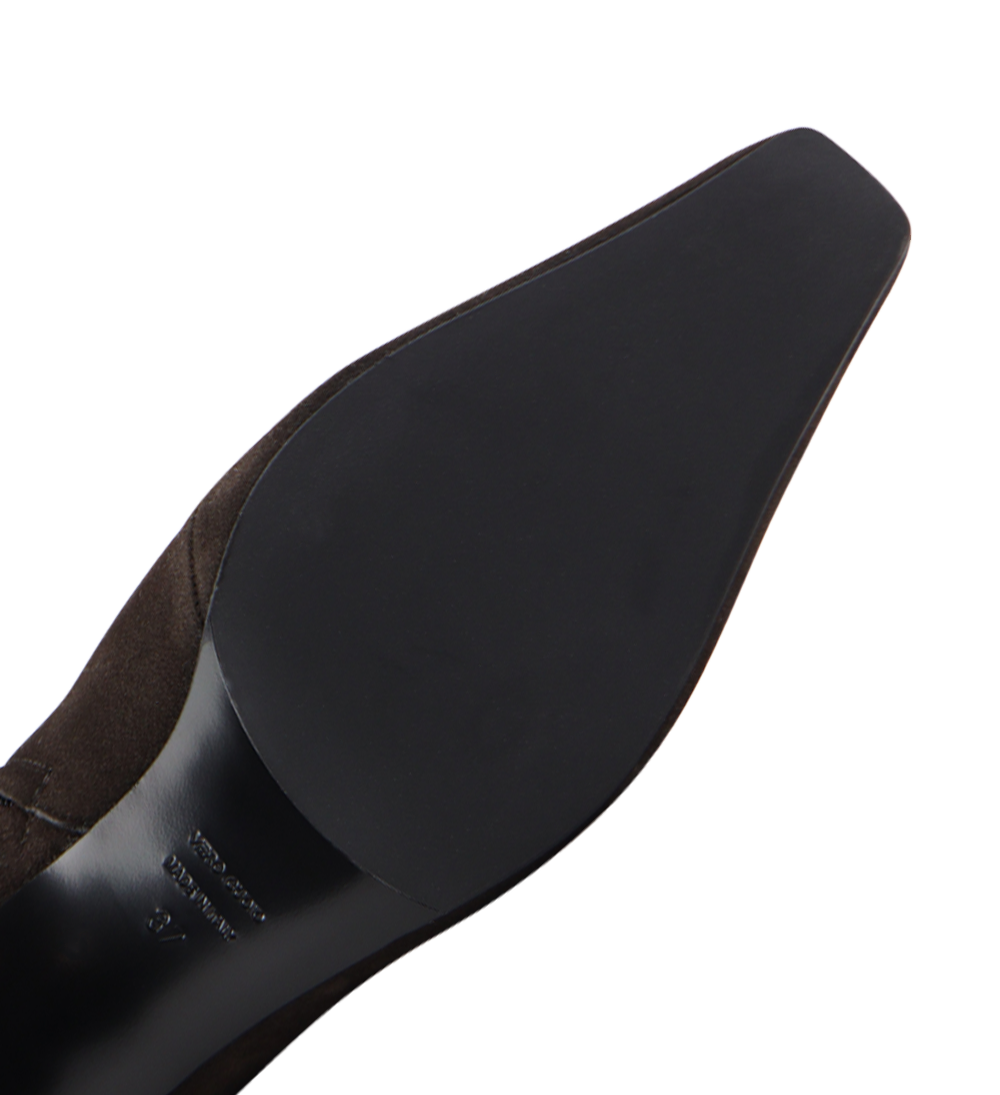 Elly 35 støvler, mørkebrun ruskind