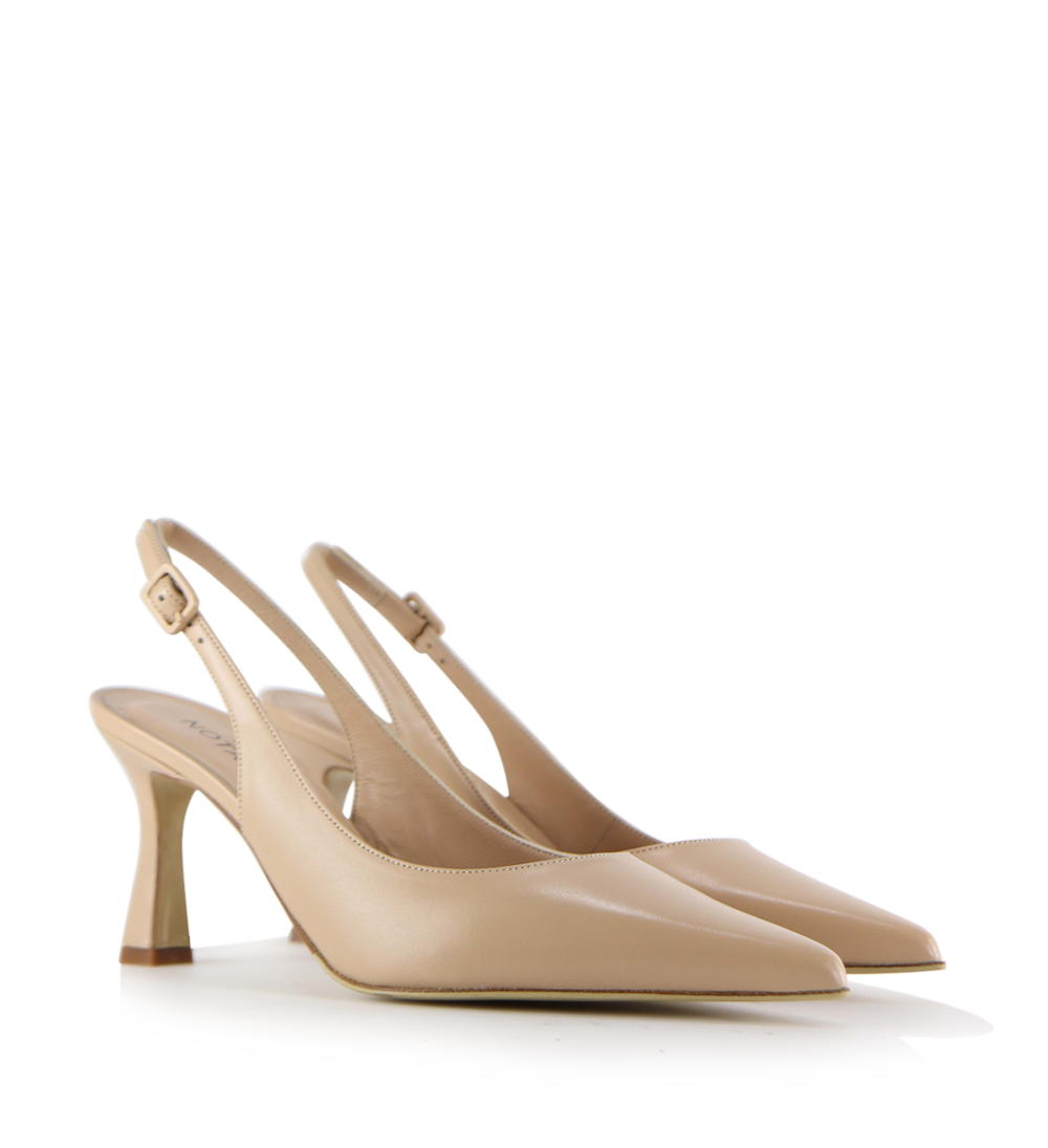 Emilia Low 70 slingback stilettos, nude