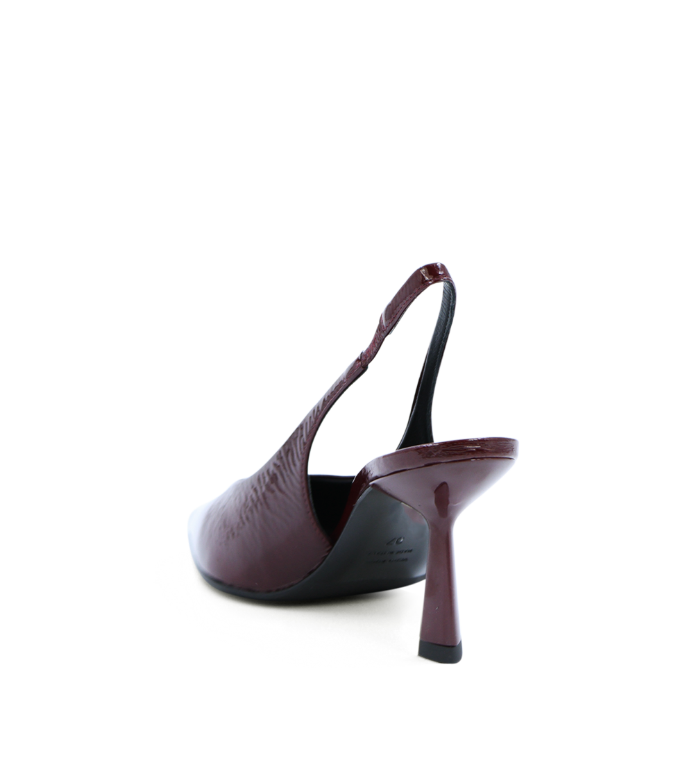 Emmely 70 slingback stilettos, burgundy patent
