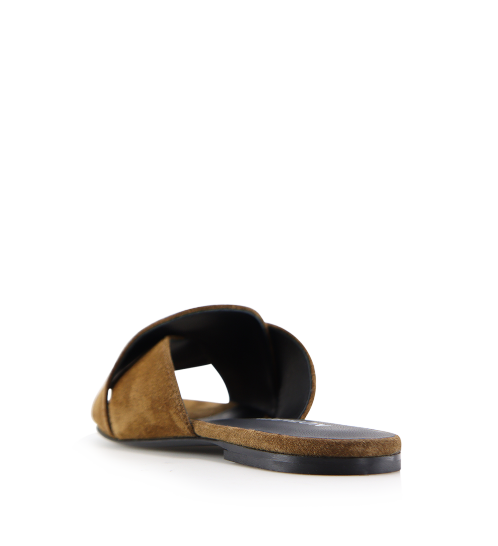 Fanny sandaler, brun ruskind