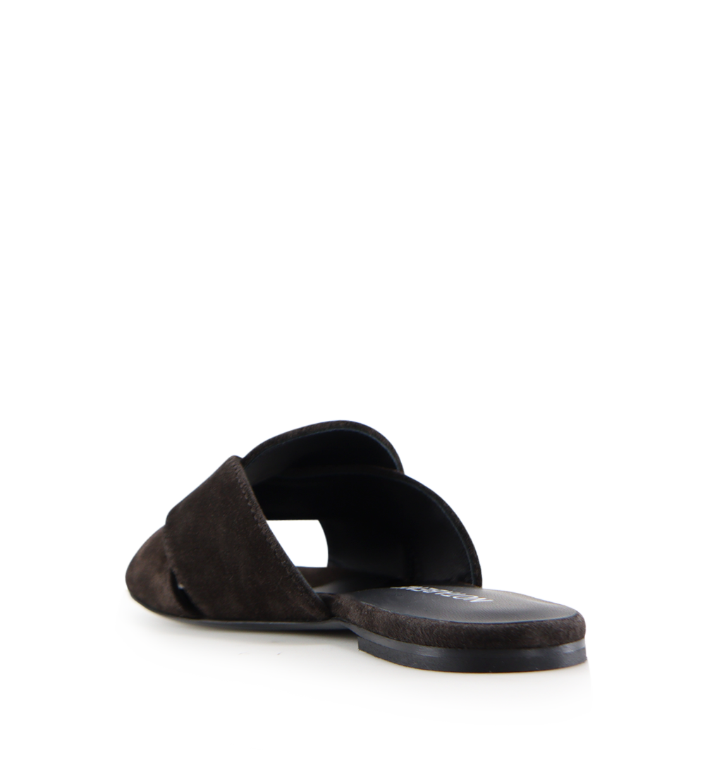 Fanny sandaler, mørkebrun ruskind