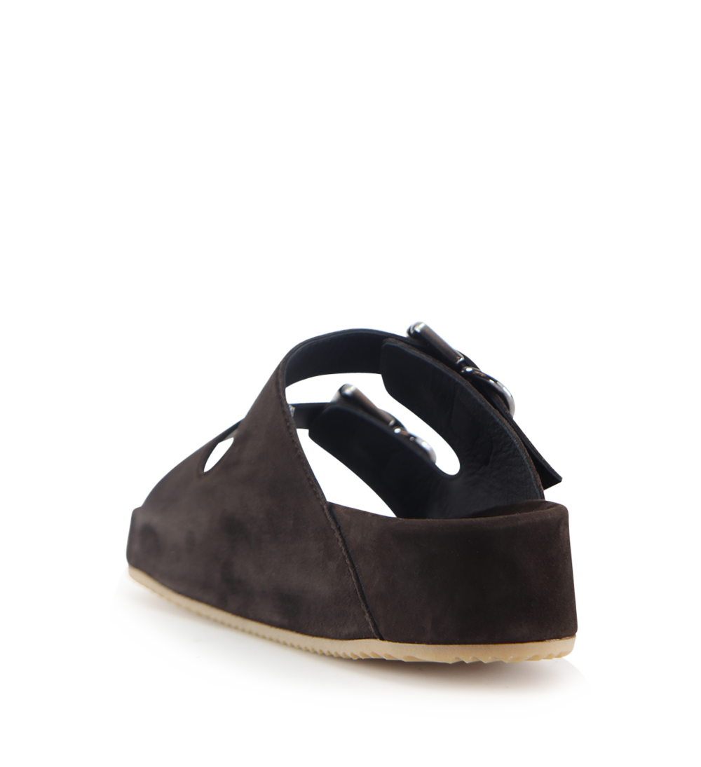 Gaïa sandaler, mørkebrun ruskind