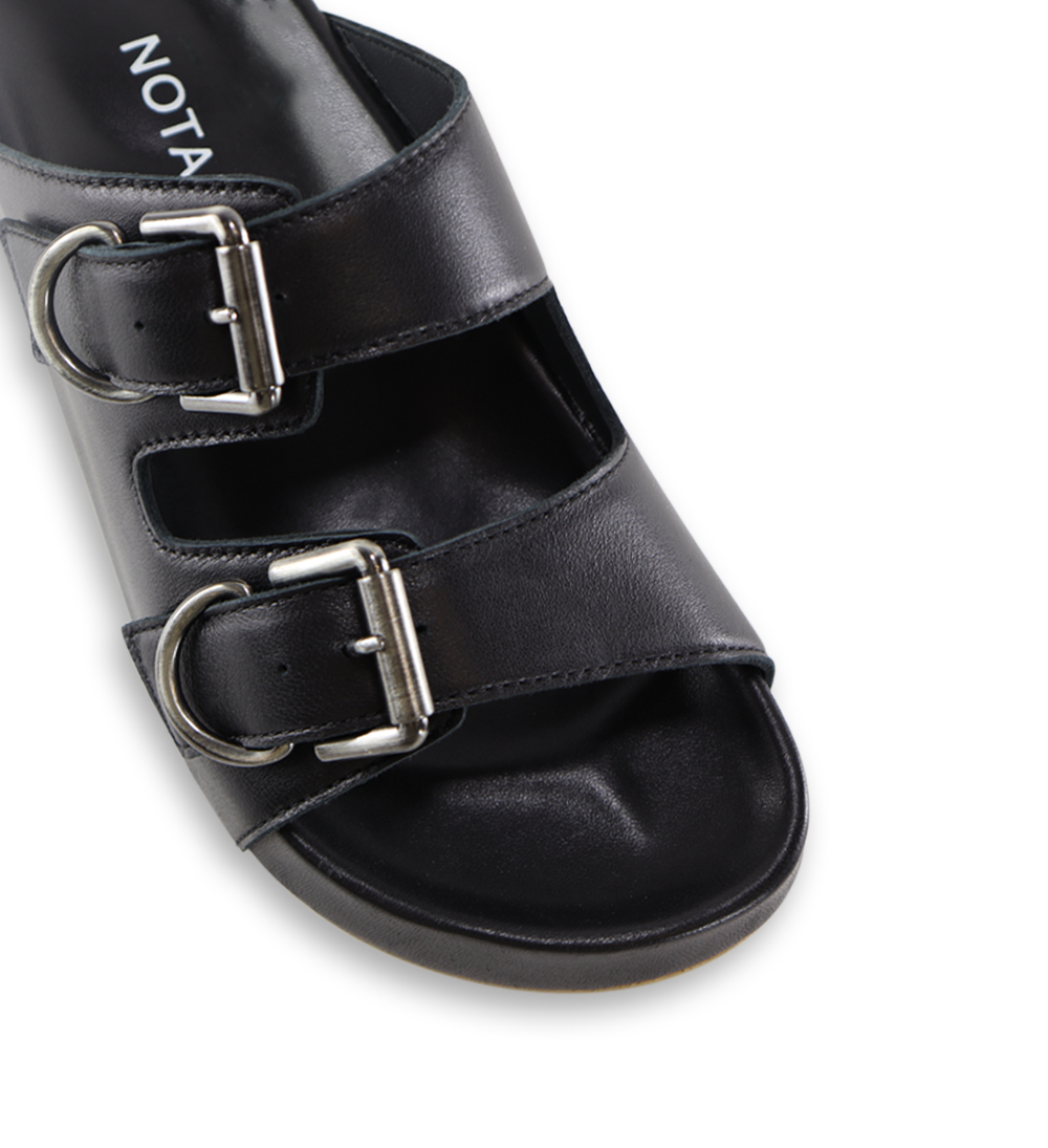 Gaia sandals, black leather