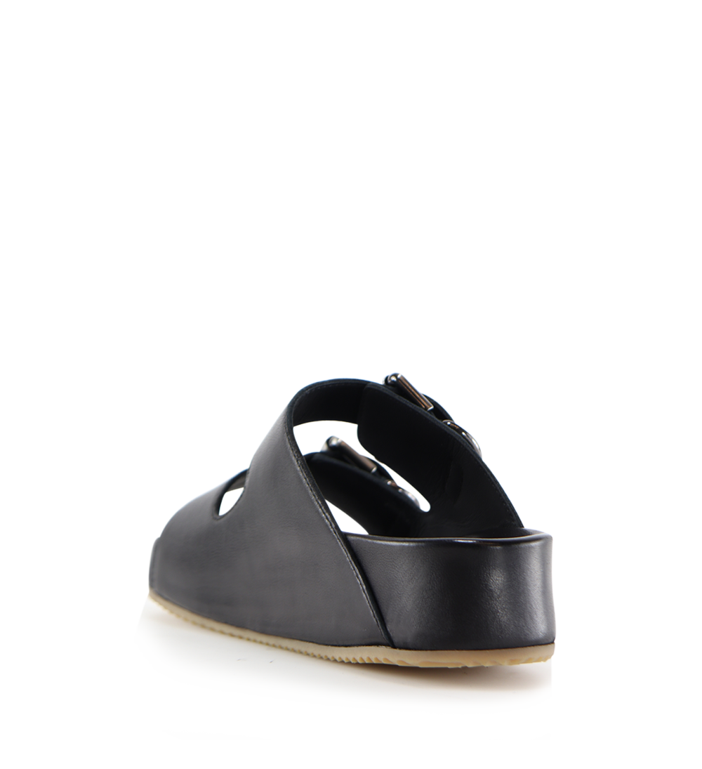 Gaia sandals, black leather