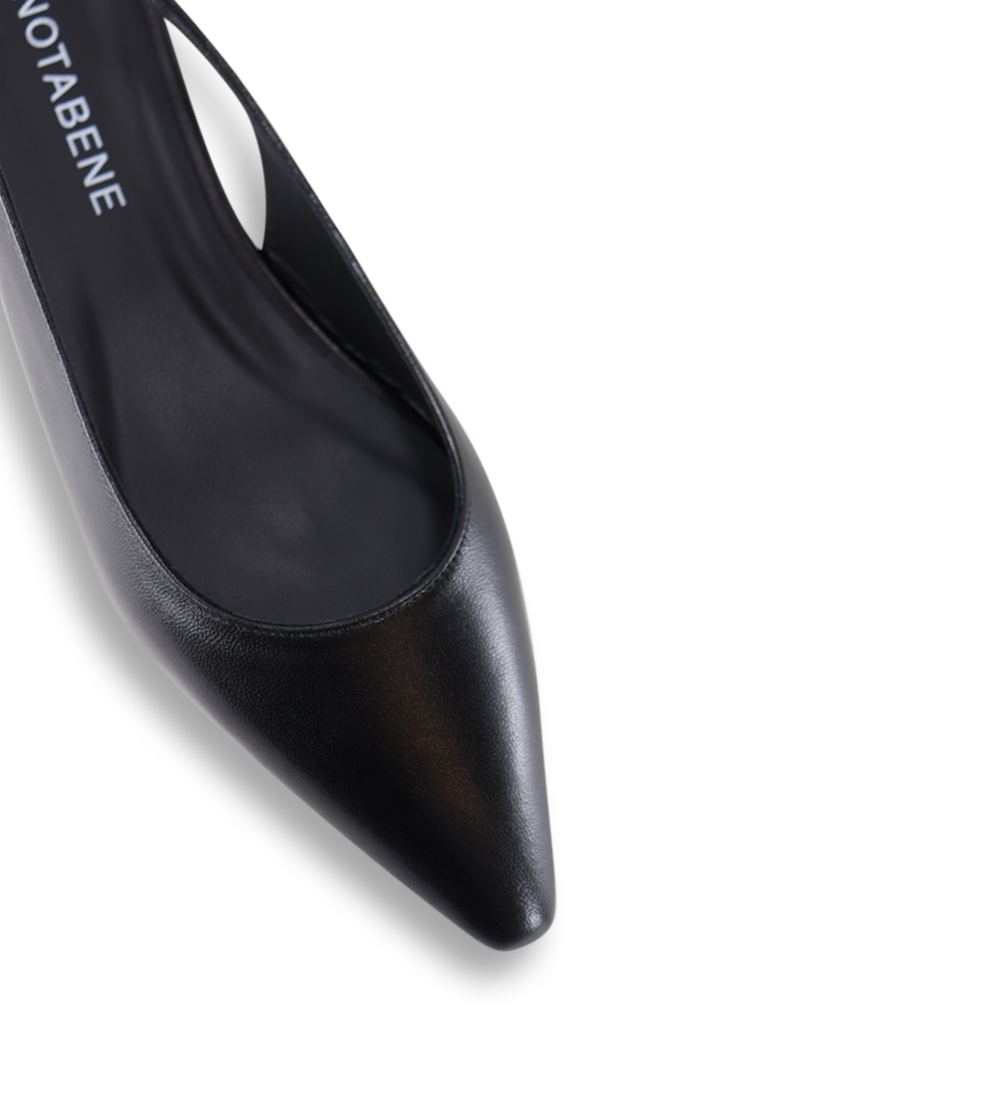 Gilda slingback, black leather
