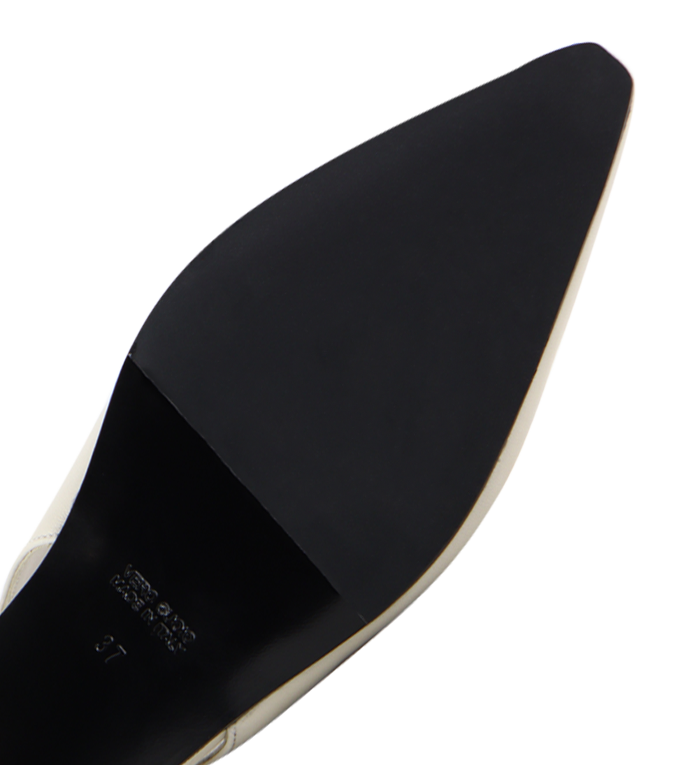 Gilda slingback, off-white læder