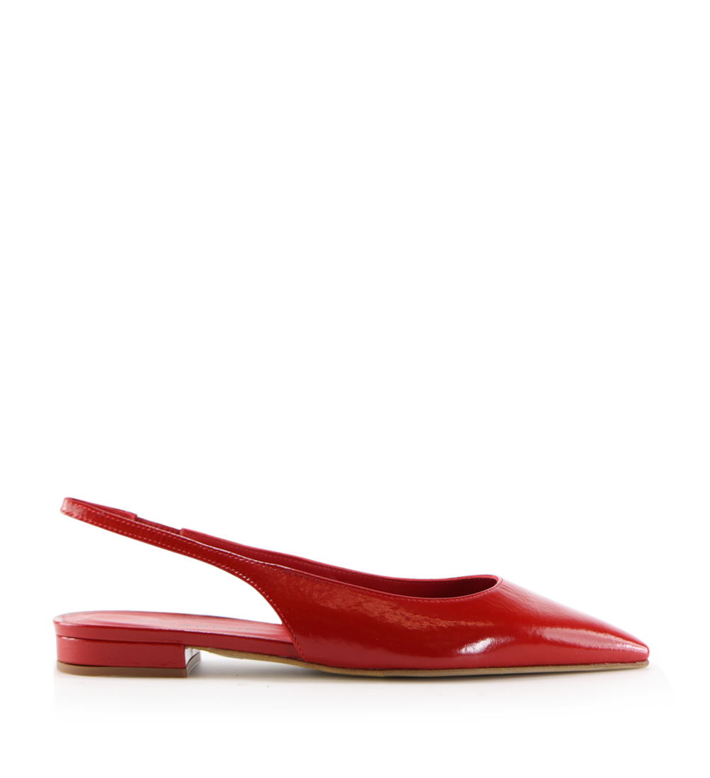 Gilda slingback, red patent leather