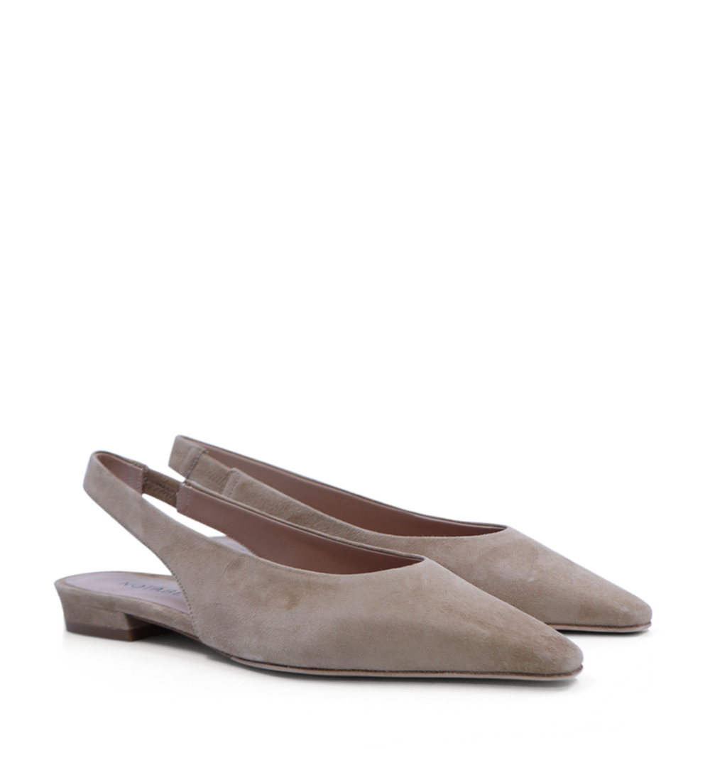 Gisella slingback ballerina, camel suede