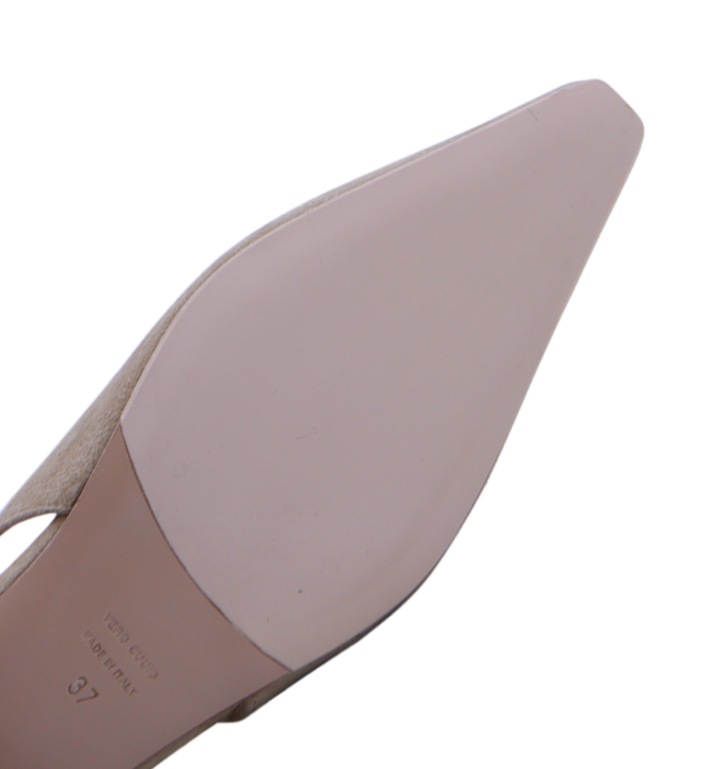 Gisella slingback ballerina, camel suede