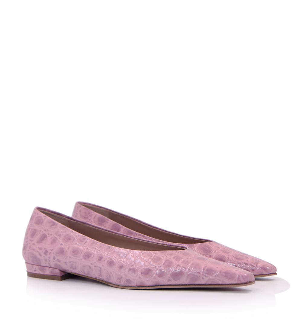 Gisla ballerina, pink croc