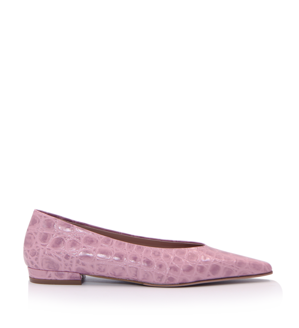 Gisla ballerina, pink croc