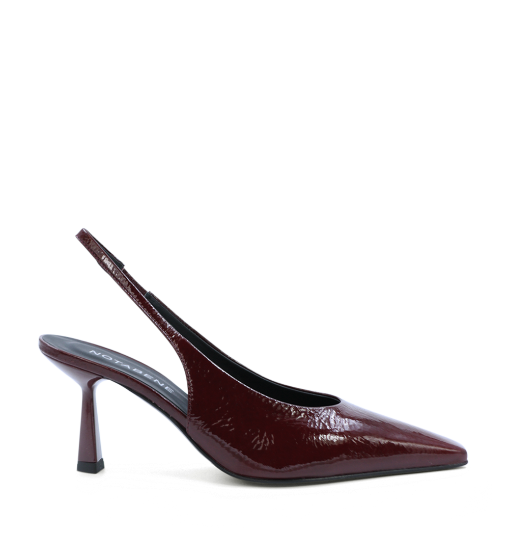 Emmely 70 slingback stilettos, burgundy patent