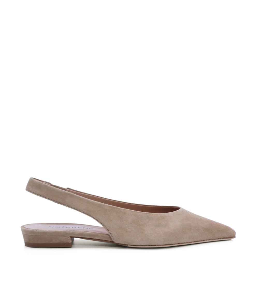 Gisella slingback ballerina, camel suede