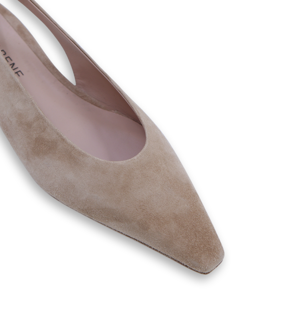 Gisella slingback ballerina, camel suede