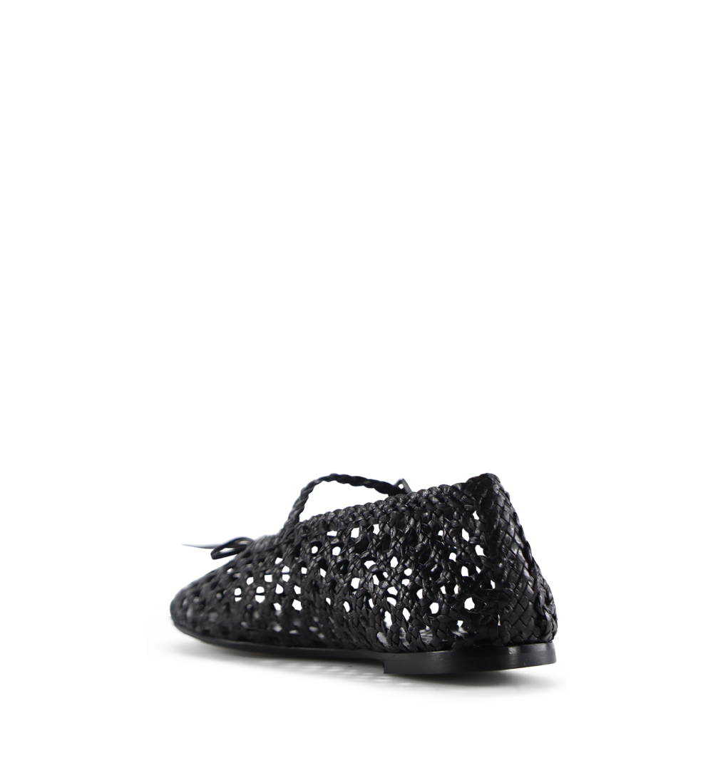 Ischia ballerina, black leather